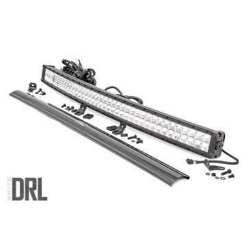 Chrome Series Led - 40 Inch Light- Curved Dual Row - White Drl