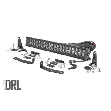 Led Light - Bumper Mount - 20" Black Dual Row - White Drl - Nissan Titan Xd (16-21)