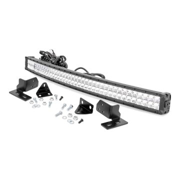 Led Light - Bumper Mount - 40" Chrome Dual Row - White Drl - Ford Super Duty (11-16)