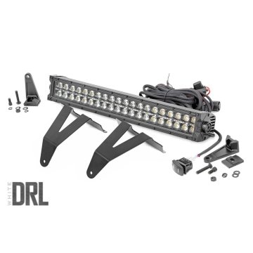 Led Light - Bumper Mount - 20" Black Dual Row - White Drl - Ram 1500 (19-23)