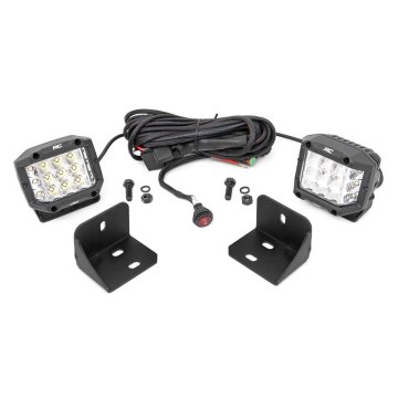 Led Light - Rear Cab Mount - 3" Chrome Pair - Wide Angle - Can-am Defender (16-22)