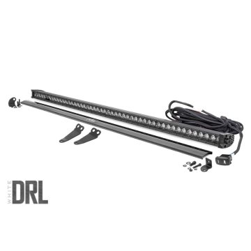 Led Light - Lower Windshield - 50" Black Single Row - White Drl - Polaris General (19-22)