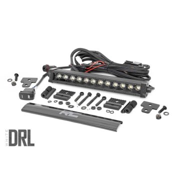 Led Light - Bumper Mount - 12" Black Single Row - White Drl - Can-am Defender (16-22)