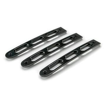 07-18 Jeep Jk 2-door Black Slot Style Door Handle Insert; 3-pieces