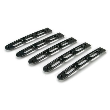 07-18 Jeep Jk 4-door Black Slot Style Door Handle Insert; 5-pieces