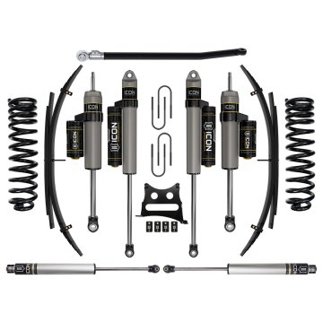 Icon 08-10 Ford F250/f350 4wd, 2.5" Lift, Stage 4 Suspension Sys W/ Leaf Spring