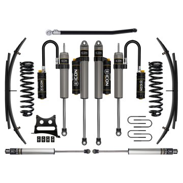 Icon 08-10 Ford F250/f350 4wd, 2.5" Lift, Stage 5 Suspension Sys W/ Leaf Spring