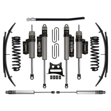 Icon 11-16 Ford F250/f350 4wd, 2.5" Lift, Stage 4 Suspension Sys W/ Leaf Spring