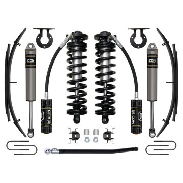 Icon 08-10 Ford F250/f350, 2.5-3" Lift, Stage 2 Coilover System W/ Leaf Springs