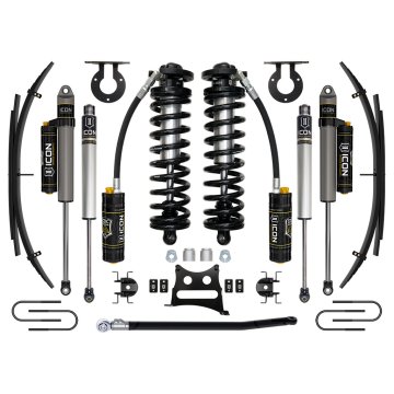 Icon 08-10 Ford F250/f350, 2.5-3" Lift, Stage 4 Coilover System W/ Leaf Springs