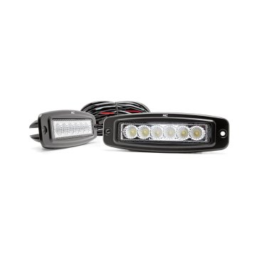 Chrome Series Led Light Pair - 6 Inch - Flush Mount