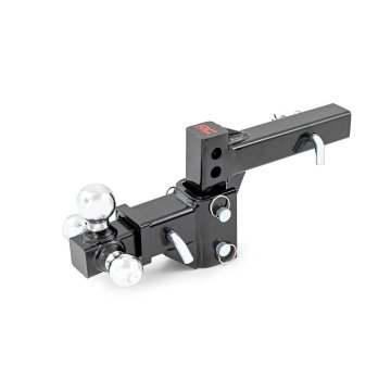 Adjustable Trailer Hitch - 6 Inch Drop - Multi-ball Mount - Fits 2 Inch Receiver